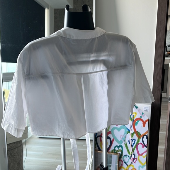 White cropped shirt ZARA - Picture 4 of 4